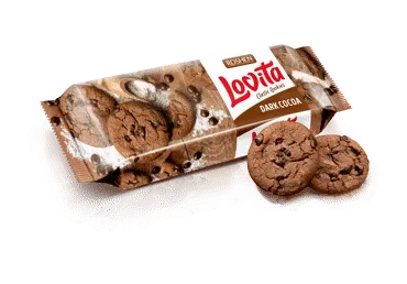 Sausainiai LOVITA ROSHEN su kakava ir šokolado gabaliukais, 150 g