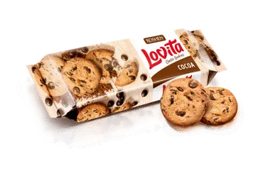 Cepumi LOVITA ar sviesta ar šokolādes gabaliņiem 150g