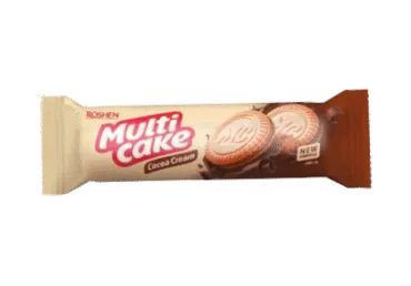 Sausainiai MULTICAKE ROSHEN su kakavos kremo įdaru, 180 g