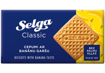 Sausainiai SELGA bananų skonio, 180g