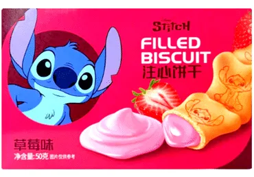 Sausainiai STITCH su braškių skonio įdaru, 50 g