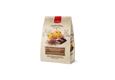 Sausainiai su šokolado gabaliukais VIKTORIJA, 250 g