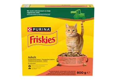 Sausas ėdalas katėms su jautiena, vištiena ir daržovėmis FRISKIES  Adult, 800g