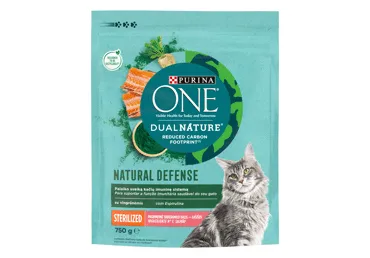 Sausā kaķu barība ONE Dual lasi 750g