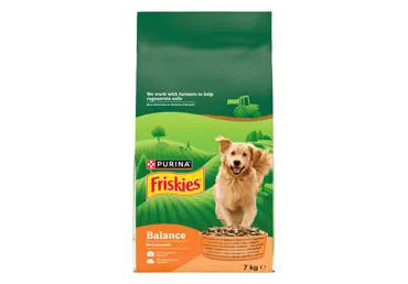 Sausas ėdalas šunims su jautiena, vištiena, ir daržovėmis FRISKIES BALANCE, 7kg