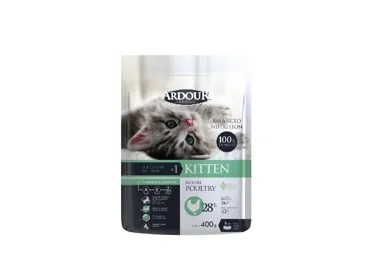 Sausas kačių ėdalas su paukštiena ARDOUR KITTEN, 400 g