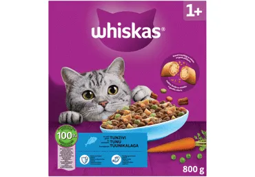 Sausas kačių ėdalas WHISKAS su tunu 800G