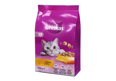 Sausā kaķu barība WHISKAS ar vistu 300g