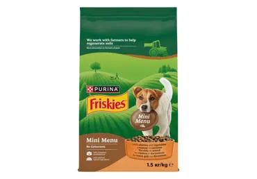 Sausas mažų veislių šunų ėdalas FRISKIES su vištiena, 1,5 kg
