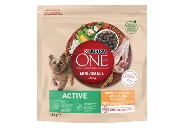 Sausas šunų ėdalas ONE MINI DOG su vištiena ir ryžiais, 1.5 kg