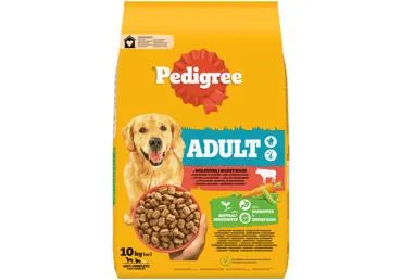 Sausas šunų ėdalas PEDIGREE su jautiena ir daržovėmis, 10 kg, 10 kg