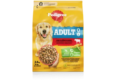 Sausas šunų ėdalas su jautiena ir paukštiena PEDIGREE, 2,6 kg
