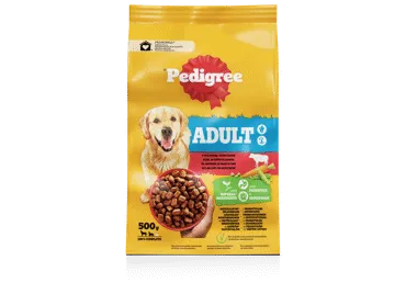 Sausas vidut. dydžio veislių šunų ėdalas PEDIGREE ADULT DOGS, 500 g
