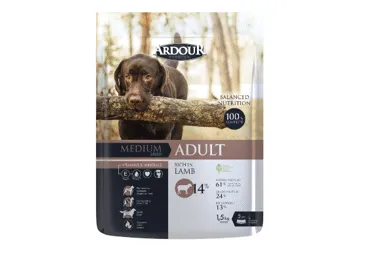 Sausas vidutinių veislių šunų ėdalas su ėriena ARDOUR, 1.5 kg