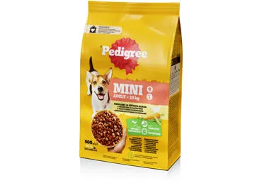Sausasis šunų ėdalas PEDIGREE MINI,su višt. ir daržov.,500 g, 500 g