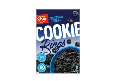 Sausi pusryčiai OHO Cookie rings, 425 g