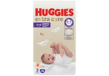 Sausk. HUGGIES EXTRA CARE S3, 6–11 kg, 48 vnt.