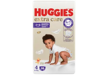 Sausk. HUGGIES EXTRA CARE S4, 9–14 kg, 38 vnt.