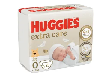 Sauskelnės ankstukams HUGGIES EXTRA CARE 0, iki 3,5 kg, 25 vnt.