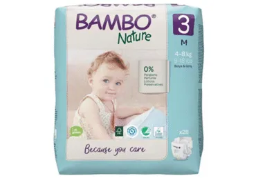 Sauskelnės BAMBO NATURE 3 (4-8 kg), 28 vnt.