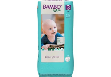 EKO sauskelnės BAMBO NATURE 3 4-8 kg, 52 vnt.