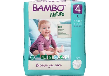 Sauskelnės kelnaitės BAMBO NATURE 4, 7-12 kg, 40 vnt