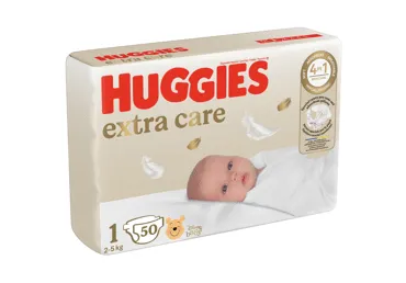 Sauskelnės HUGGIES EXTRA CARE 1, 2-5 kg, 84 vnt.