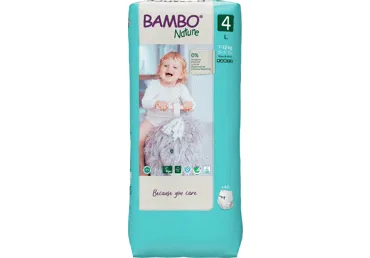 Sauskelnės-kelnaitės BAMBO NATURE 4, 7-12 kg, 40 vnt.