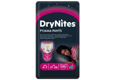 Sauskelnės-kelnaitės HUGGIES DRYNITES GIRL 4-7 (17-30 kg), 10 vnt.