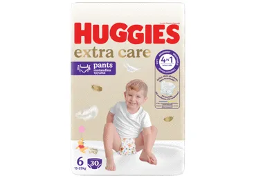 Sauskelnės - kelnaitės HUGGIES EXTRA CARE PANTS, S6, 15 - 25 kg, 60 vnt.