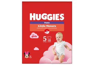 Sauskelnės-kelnaitės HUGGIES PANTS (5) mergaitėms (12-17 kg), 68 vnt.