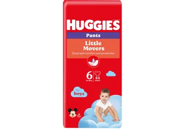 Sauskelnės-kelnaitės HUGGIES PANTS 6 berniukams (15-25 kg), 44 vnt.