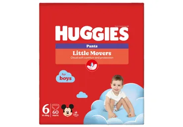 Sauskelnės-kelnaitės HUGGIES PANTS (6)berniukams (15-25 kg), 60 vnt.