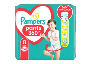 Sauskelnės-kelnaitės PAMPERS Pants, Jumbo Pack, 8 dydis, 32 vnt.