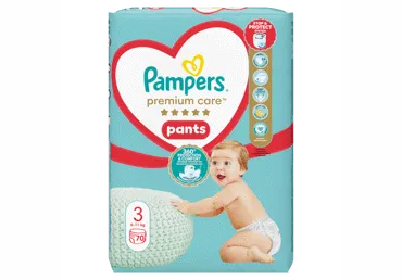 Sauskelnės-kelnaitės PAMPERS Premium Care Pants, Jumbo Pack Plus, 3 dydis, 70 vnt.