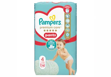 Sauskelnės-kelnaitės PAMPERS Premium Care Pants, Jumbo Pack Plus, 4 dydis,  58 vnt.