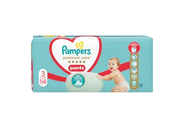 Sauskelnės-kelnaitės PAMPERS Premium Care Pants, Value Pack, 3 dydis, 48 vnt.