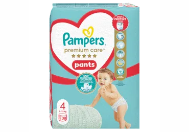 Sauskelnės-kelnaitės PAMPERS Premium Care Pants, Value Pack, 4 dydis, 38 vnt.