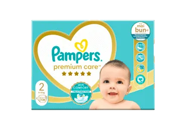 Sauskelnės PAMPERS Premium Care, Mega Box, 2 dydis, 136 vnt.
