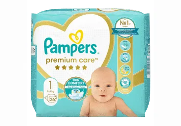 Sauskelnės PAMPERS Premium Care, Small Pack, 1 dydis, 26 vnt.