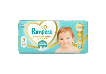 Sauskelnės PAMPERS Premium Care, Value Pack, 4 dydis, 52 vnt.