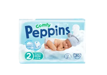 Sauskelnės PEPPINS COMFY 2, 4-8 kg, 30 vnt.