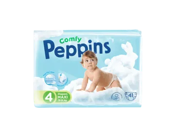 Sauskelnės PEPPINS COMFY 4, 9-14 kg, 41 vnt.