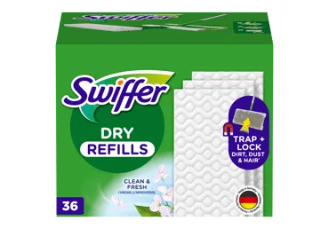 Sausos šluostės SWIFFER, papildymas, 36vnt