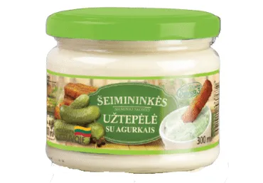 ŠEIMININKĖS užtepėlė su agurkais, 58 % rieb., 280 g