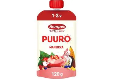 SEMPER RTE košė su  braškėmis, bananais ir mėlynėmis nuo 12mėn., 120g