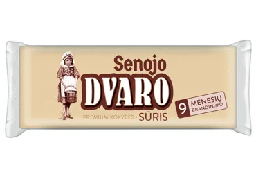 SENOJO DVARO sūris, brandintas ne mažiau kaip 9 mėn., 45 % rieb. s. m., 200 g