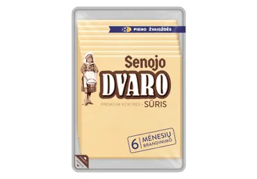 SENOJO DVARO sūris (riek.), brand. ne mažiau kaip 6 mėn.,45% rieb.s.m., 150 g