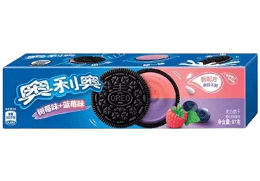 Šilauogių ir aviečių kakaviniai sausainiai OREO, 97g.