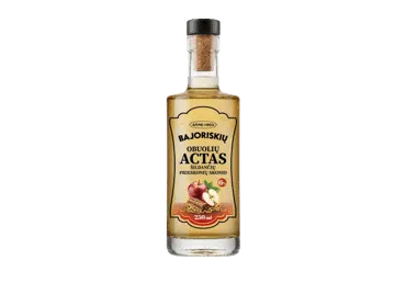 Šildančių prieskonių skonio BAJORIŠKIŲ obuolių actas, 6 %, 250 ml